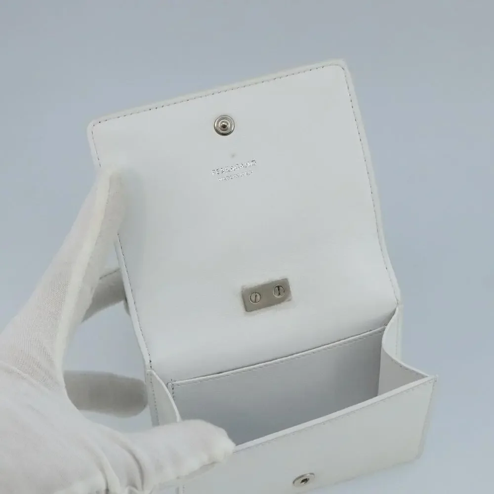 Salvatore Ferragamo Leather Hand Pouch White